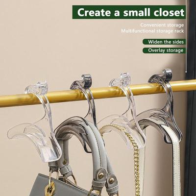 Arched Hanger Hook Wardrobe Clothing Handbag Storage Purse Hanger Durable Hat Bag Hanger Rack Tie Scarf Organizers