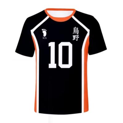 Magliette a Maniche Corte Estive Haikyuu Uomo Maglietta 3D Uniforme Squadra Pallavolo Abbigliamento Allenamento Donna T-shirt Stampa Casual Oversize