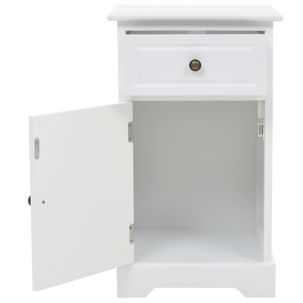 Nightstand MDF and Pine Wood 35 x 32 x 59 cm