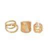 Fashion Women's Jewelry Geometric Smooth Design Versatile Ring Niche High-end Jewelry Set