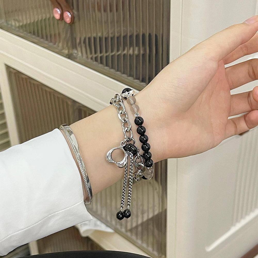 Peach Heart Pearl Bracelet Compatible with For Samsung Galaxy Fit 3 / Galaxy Fit 3 SM-R390 Strap Fashionable Handmade Strap