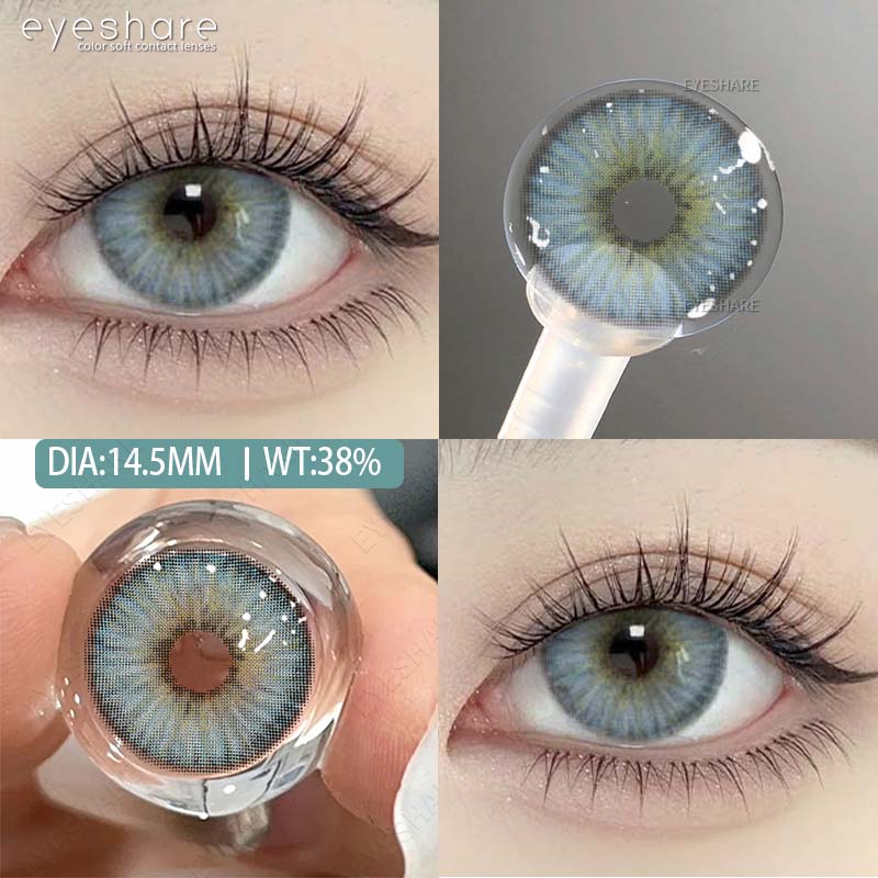 EYESHARE Fashion Color Contact Lenses Bright Blue Color Contact Lenses Soft Lenses Green Cosmetic Contact Lenses Brown Contact Lenses