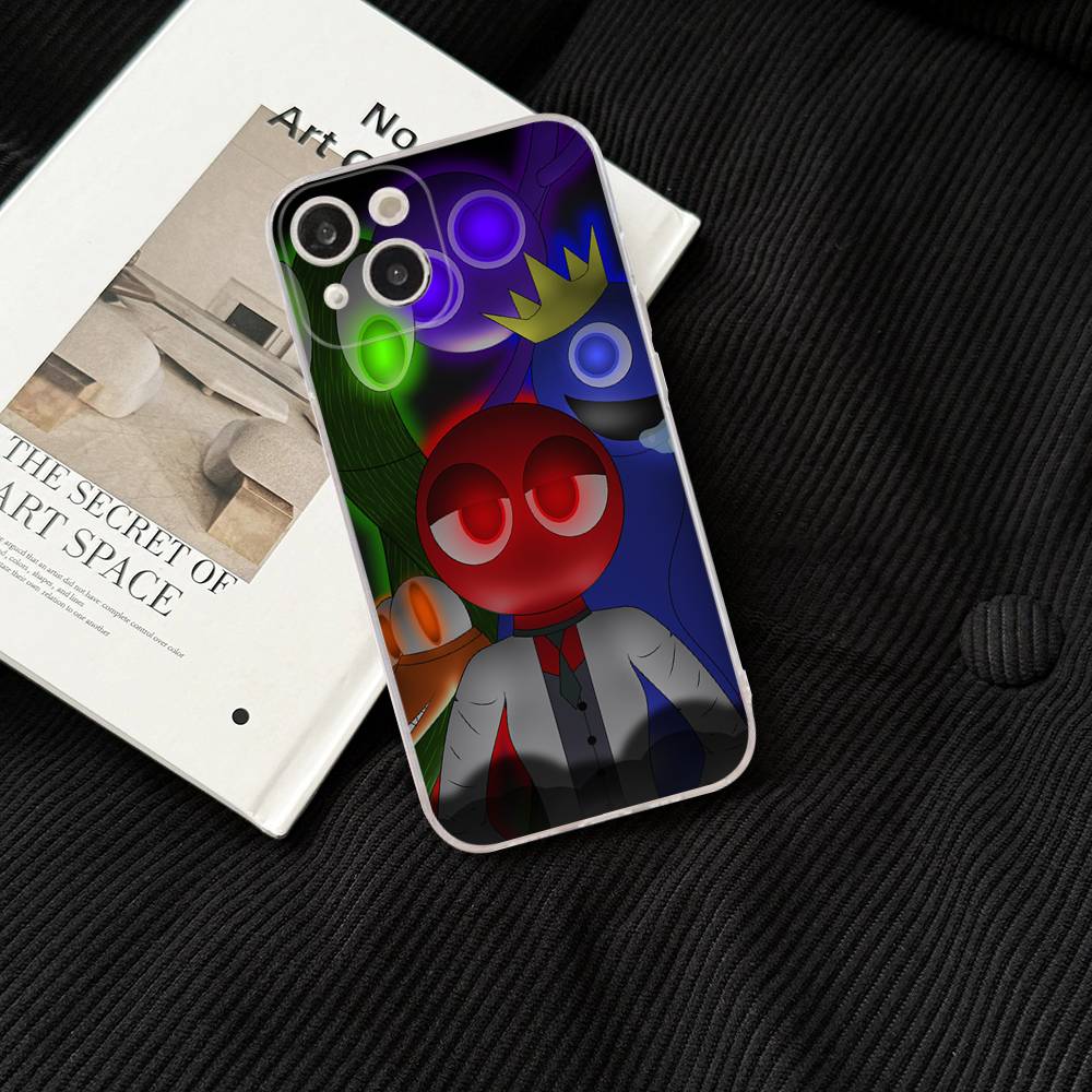 Rainbow Friends Toy Cartoon Phone Case For IPhone 17 16 15 14 13 12 11 Pro XS Max Plus Soft Silicone Cover