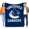 Vancouver Canucks Logo Large Blue Blanket Cozy Throw for Home Sports Fans Soft Bed Sofa Cover Ideal Gift for Hockey Lovers Featu