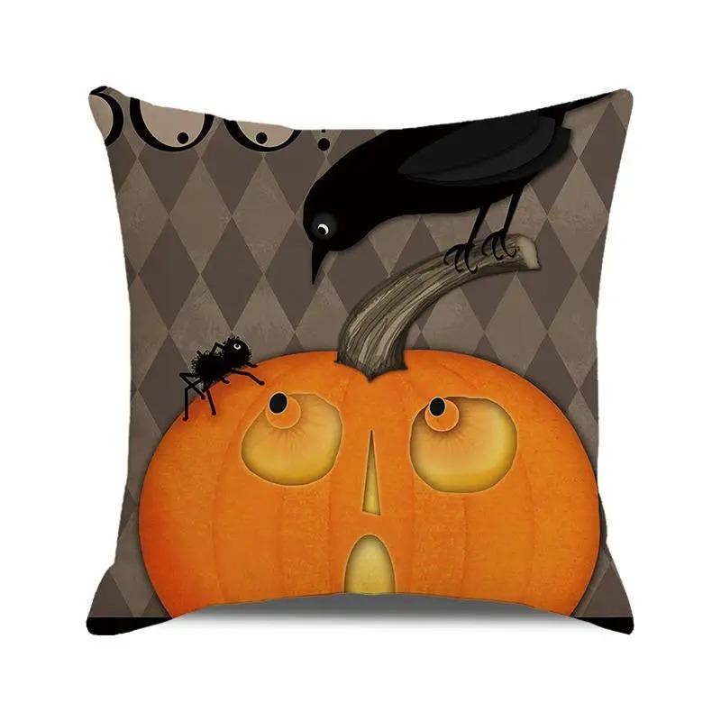 Halloween Holiday Party Decorations Pumpkin Cat Ghost Face Pillowcase Suitable for Home Living Room Sofa Room Decoration