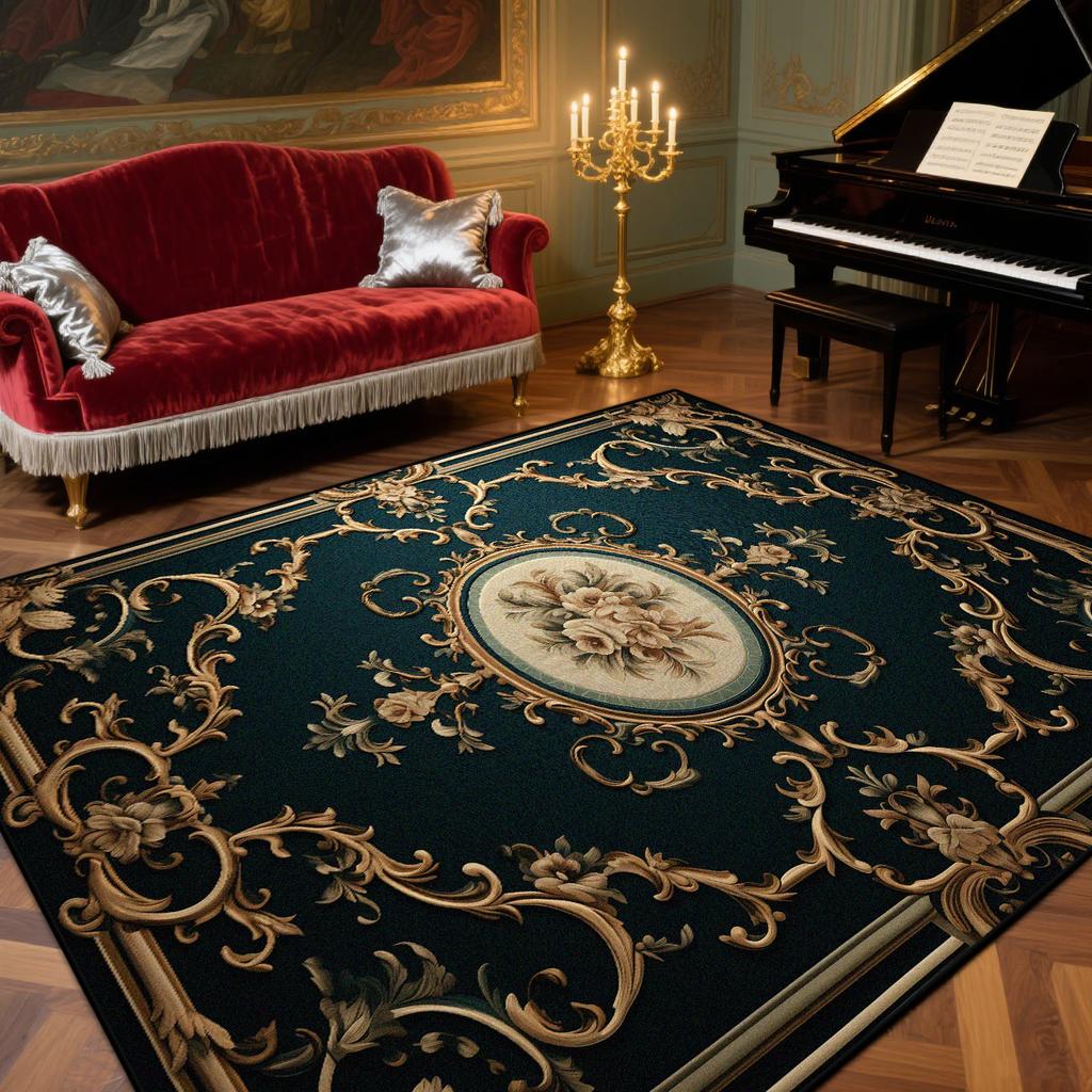 Luxury Living Room Rugs European Style Decoration Home Music Room Sofa Large Carpets Bedroom Cloakroom Fluffy Soft Mat Bedside