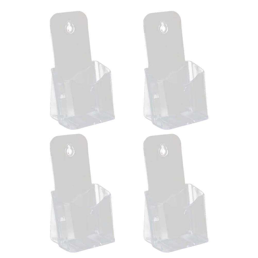 4 Pcs Acrylic Literature Holder Flyer Pamphlet Rack Acrylic Display Stand Acrylic Brochure Stand Flyer Holder Rack