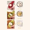 Egg Slicer for Hard Boiled Eggs Stainless Steel Food Slicer for Eggs Fruits Cheese Strawberry Easy-Press Kitchen Slicing Tool with Ergonomic Handle