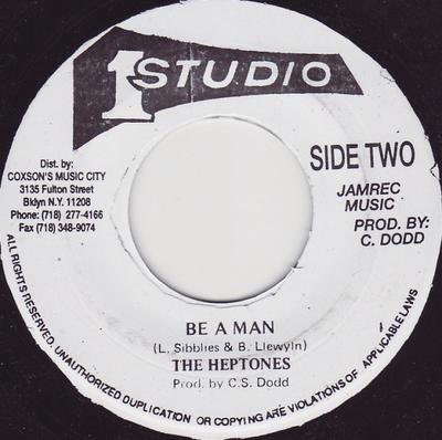 7-Zoll Schallplatte HEPTONES - Be A Man NONE Studio One Jamaika Reggae, Ska & Dub Gebraucht