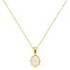 Gold Stainless Steel Initial Pendant Necklace - Elegant Shell Design for Women