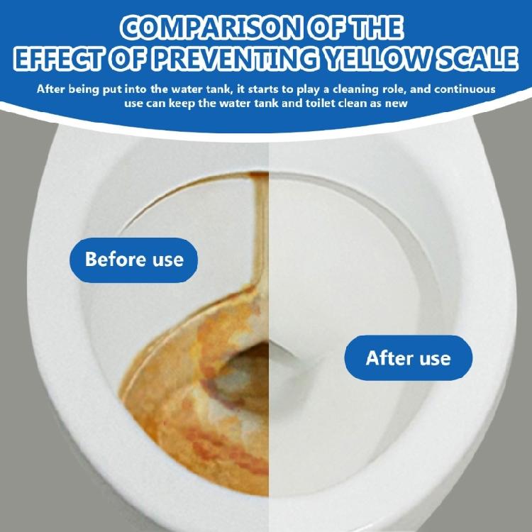 Automatic Toilet Cleaner 16pcs Effervescent Tablets Bathroom Yellow Dirt Remover