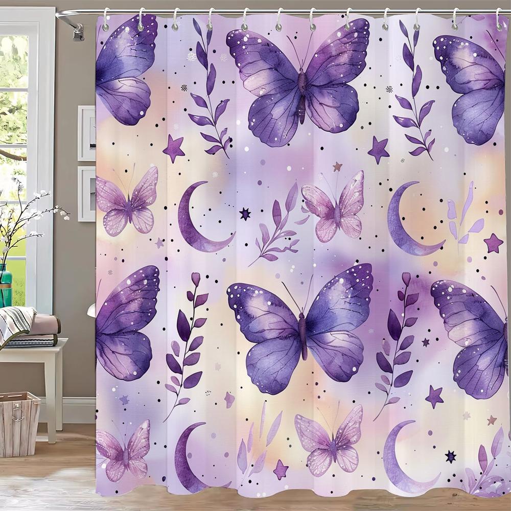 Modern Watercolor Flowers Bathroom Curtain Floral Shower Curtain Bohemian Home Bathroom Decor Polyester Shower Curtains