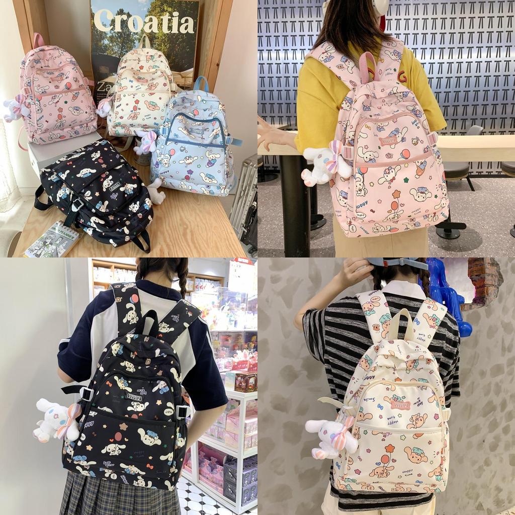Cute Cartoon Shoulder Bag For Girls Large Capacity Waterproof Nylon Material