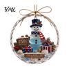 Acrylic Holiday Ornaments for Home Ocean Themed Christmas Ornaments, Lighthouse/Wreath/Santa Claus/Xmas Tree/Snowman/Deer Hanging DIY Craft