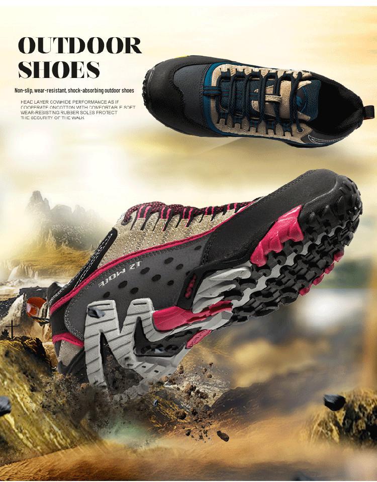 Lightweight Non-slip Breathable Mountaineering Shoes for Men and Women - Wear-resistant Climbing, Hiking, and Travel Footwear