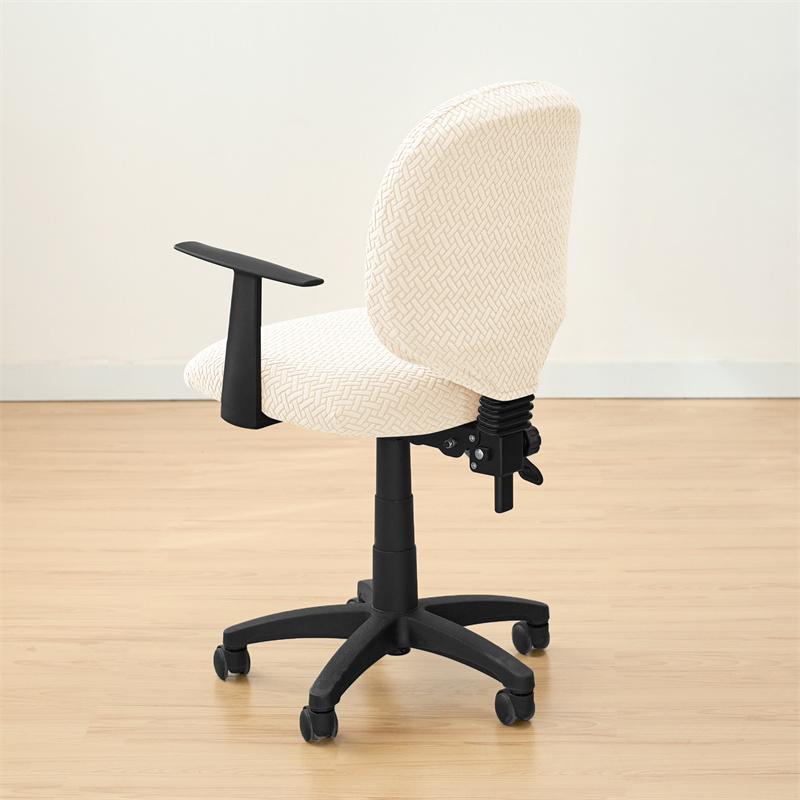 2Pcs/Set Jacquard Office Chair Covers Split Design Computer Chair Slipcover Elastic Computer Armchair Cover for Gaming Room