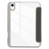 For iPad Mini (2024)/mini (2021) Case Carbon Fiber Texture Leather+Clear Acrylic+TPU Stand Tablet Cover