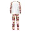 Christmas Family Matching Pajama Set with Printed Round Neck Long Sleeve Top and Pants for Parents and Kids