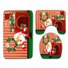 Christmas Bathroom Floor Mat Toilet Three-Piece Set