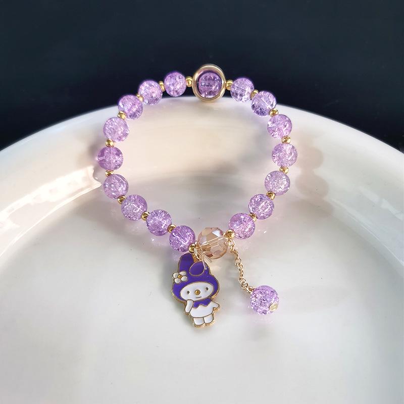 Kuromi Colorful Popcorn Crystal Beaded Bracelet - Christmas Hot Sale for Students & Besties