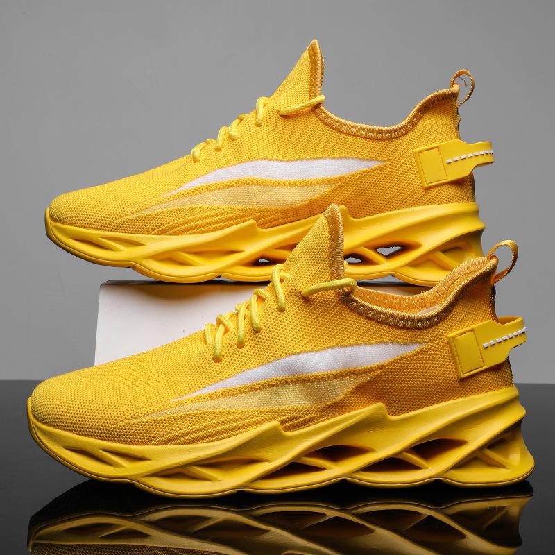 Men's shoes mesh casual shoes men's lightweight low-top running sneakers platform-soled trendy blade sneakers