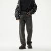 Tooling Denim Black Grey Star Embroidered Spider Web Jeans Men's Straight Loose Casual High Street Trousers