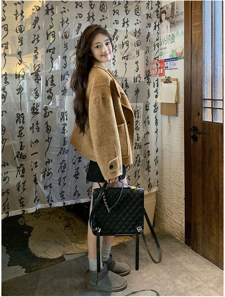 Trendy Woolen Coat: Thick, Warm, Loose-Fit for Autumn/Winter
