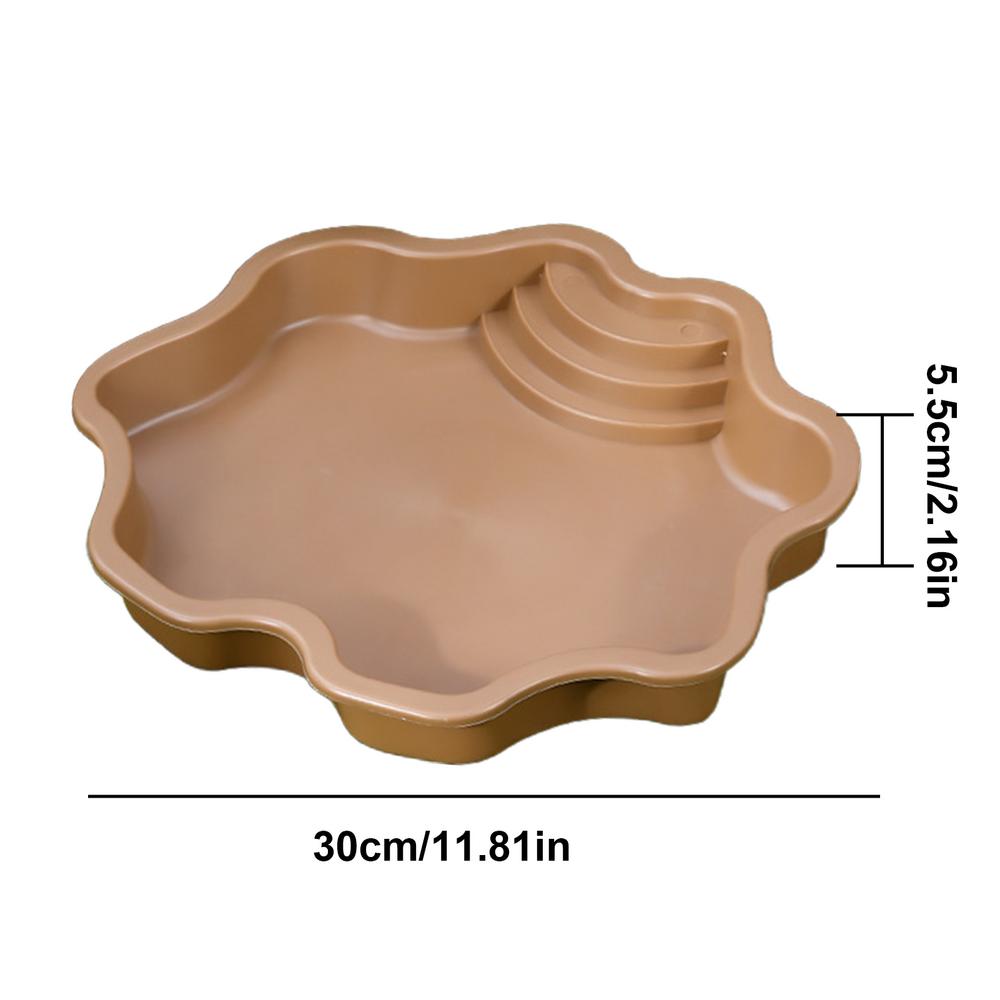 Turtle Pool Large Reptile Turtle Bathing Tub Feeding Bowl Lizards Habitat With Ramp Tortoise Feeder Bowl for Small Geckos Turtle