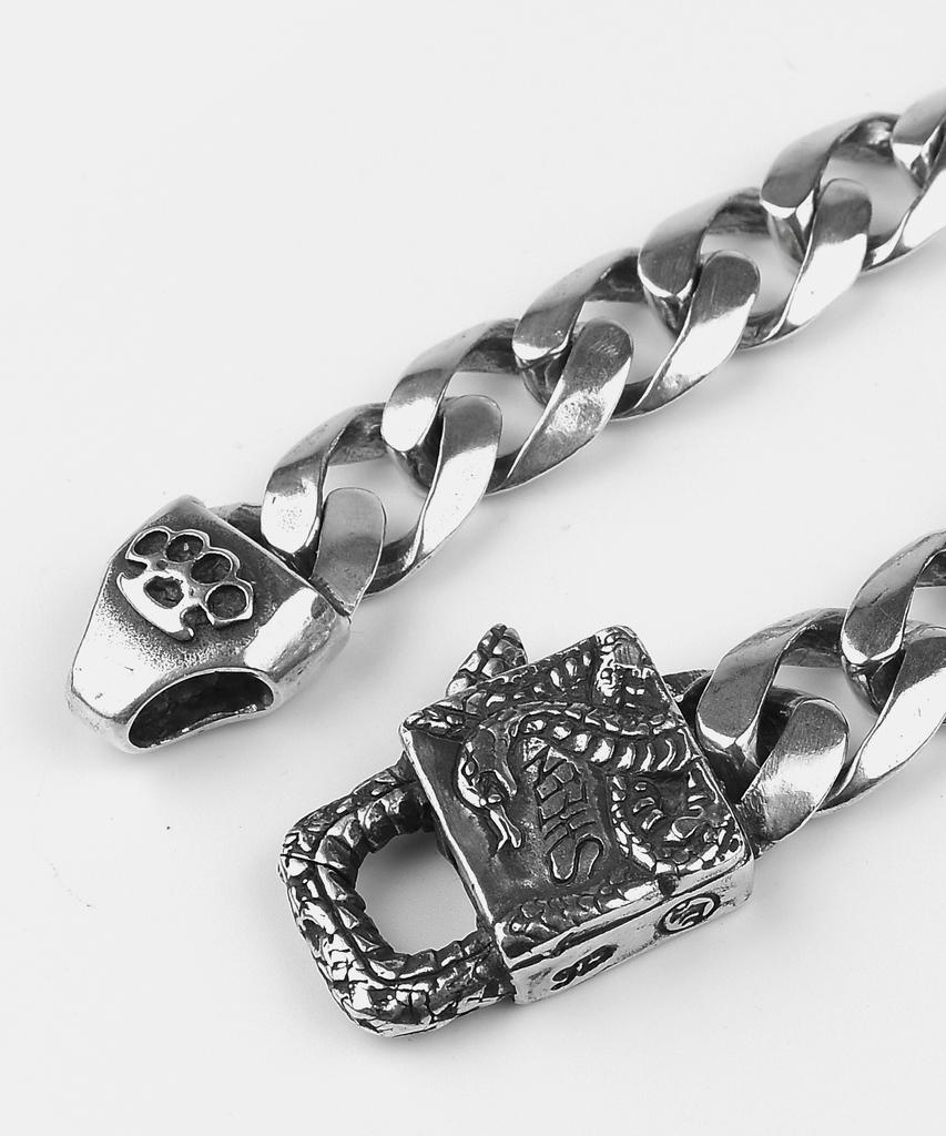 Sheen666 535 Link Silver Bracelet Snake Buckle