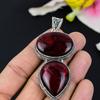 Red Labradorite Gemstone Handmade 925 Sterling Silver Jewelry Pendant 2.05" KG-101
