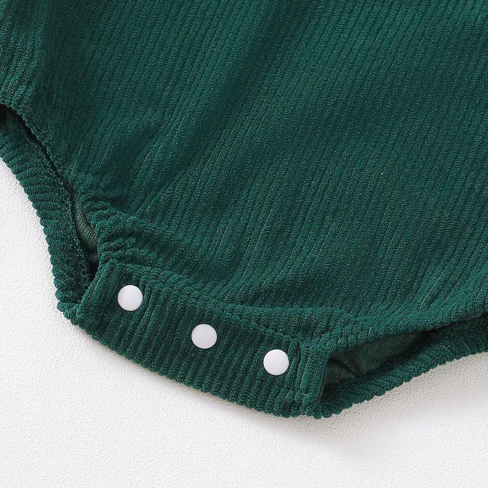 Fashion Suspender Rompers Set Embroidery Corduroy Christmas Costume Cartoon Jumpsuit Boys Girls