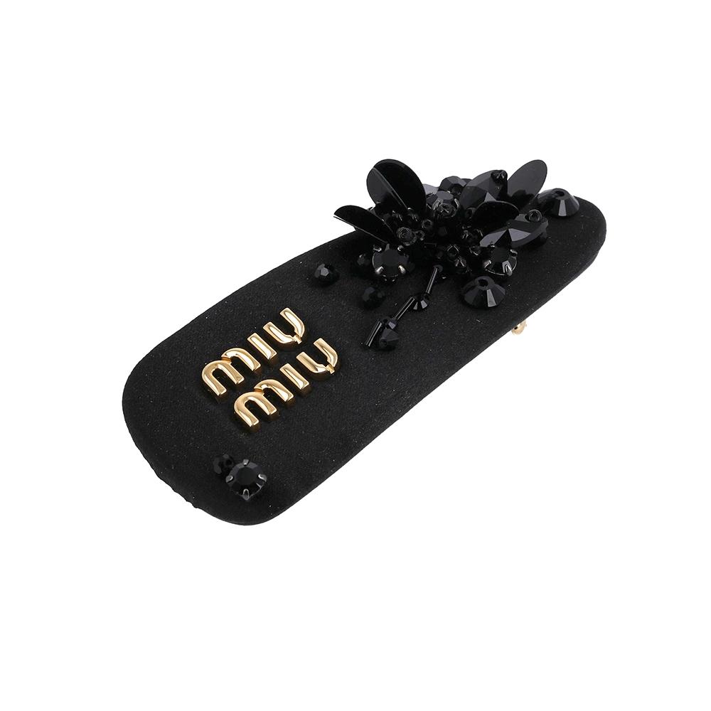 Miu Miu 5if092 2doe F0002 Logo Satin Hair Clip