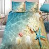 Ocean Bedding Set Coast Beach Duvet Cover Set Blue Starfish Bed Set Boys Teen Shell Home Textiles Summer Bedspread Quilt Cover