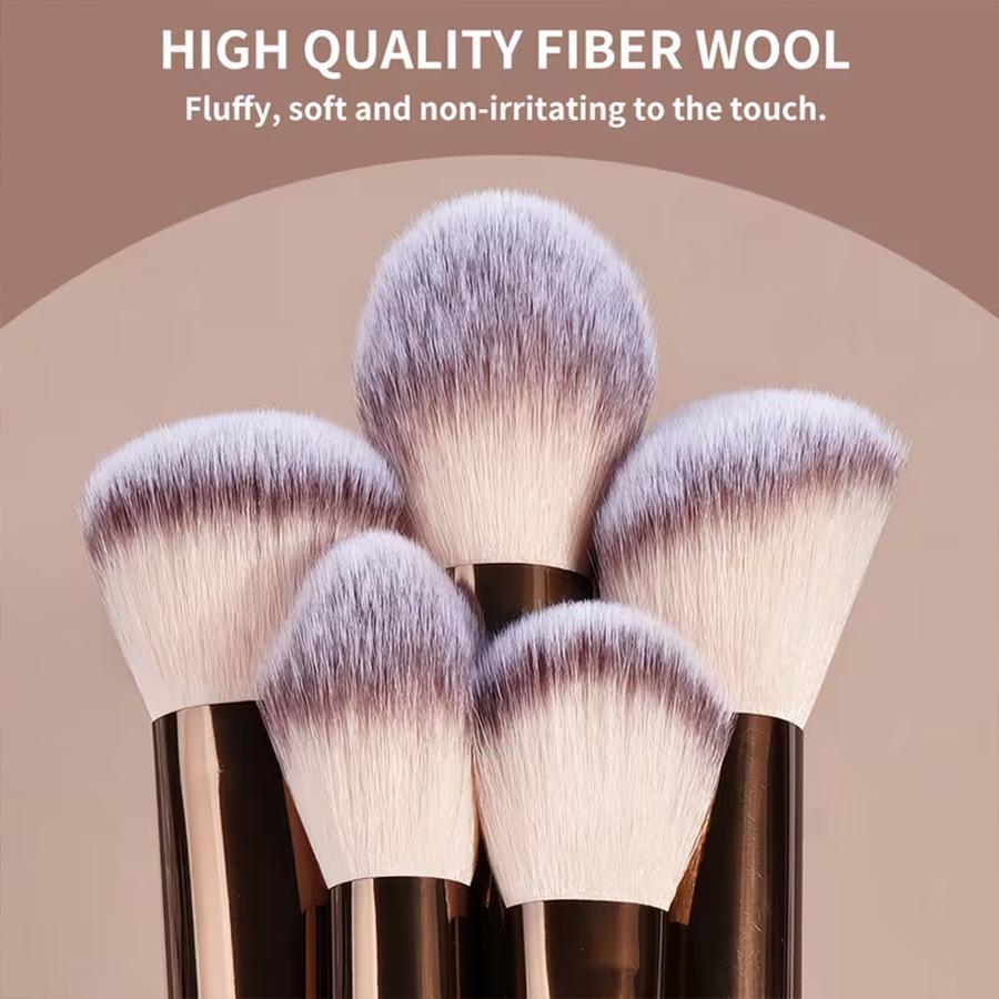 13pcs Makeup Brushes with 1pc Makeup Sponge Puff and Makeup Bag Multi-functional Makeup Tools Foundation Brushes Powder