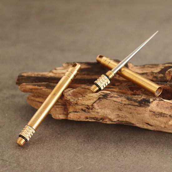 Portable Titanium Alloy Toothpick Reusable Food Grade Metal Toothpick Multi-functional Travel Detachable Pocket Tooth Pick Keychain Pendant