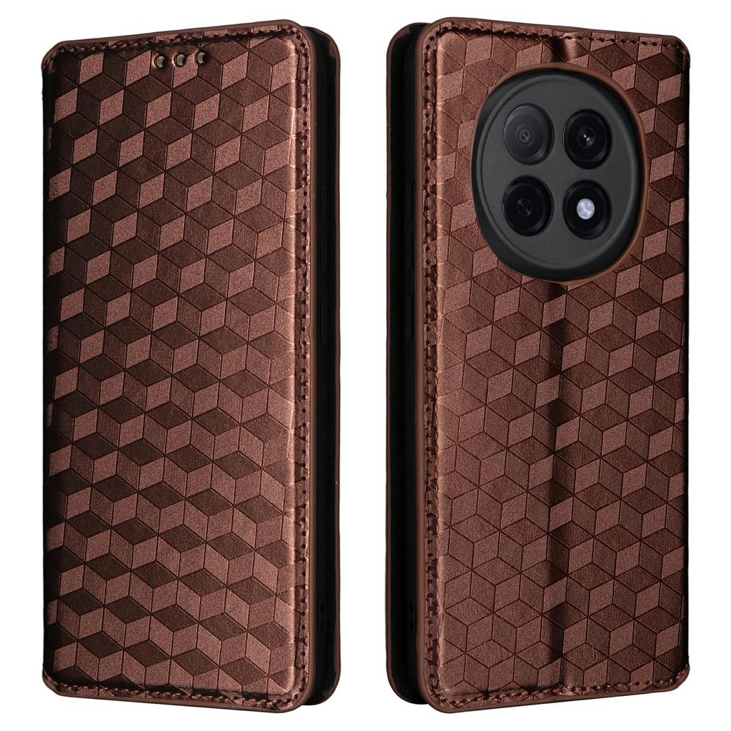 For Oppo F29 Pro 5G (Global)/A5 Pro 5G (China) Case Wallet Rhombus Imprinted Leather Phone Cover