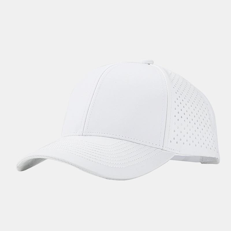 Korean-style Sunshade Sunscreen Cap Light Plate Punched Breathable Mesh 6-Panel 100% Polyester Sports Cap Outdoor Baseball