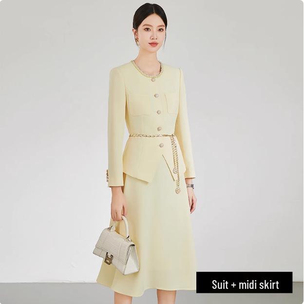 Aishangchen Romantic Heiress Purple Two-Piece Suit - Early Autumn Korean Style