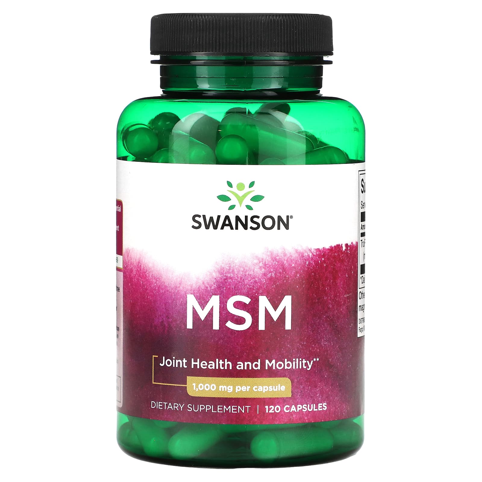

Msm, 1,000Mg, 120 Capsules