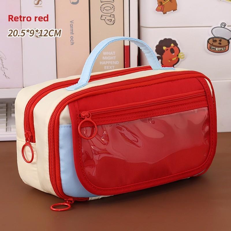 Vintage Style Oxford Pen Organizer For Students With Durable Material And Spacious Compartments