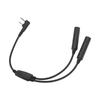 2 Pin K Port Walkie Talkie Radio Adapter Male to U 174/U Extension Cable Headset Adapter