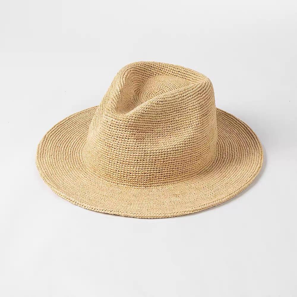 My Extreme Outdoor Activities Women's Uspop Fine Raffia Crochet Fedora Hat For Elegant Summer Sun Hat For Beach & Resort 54-57Cm