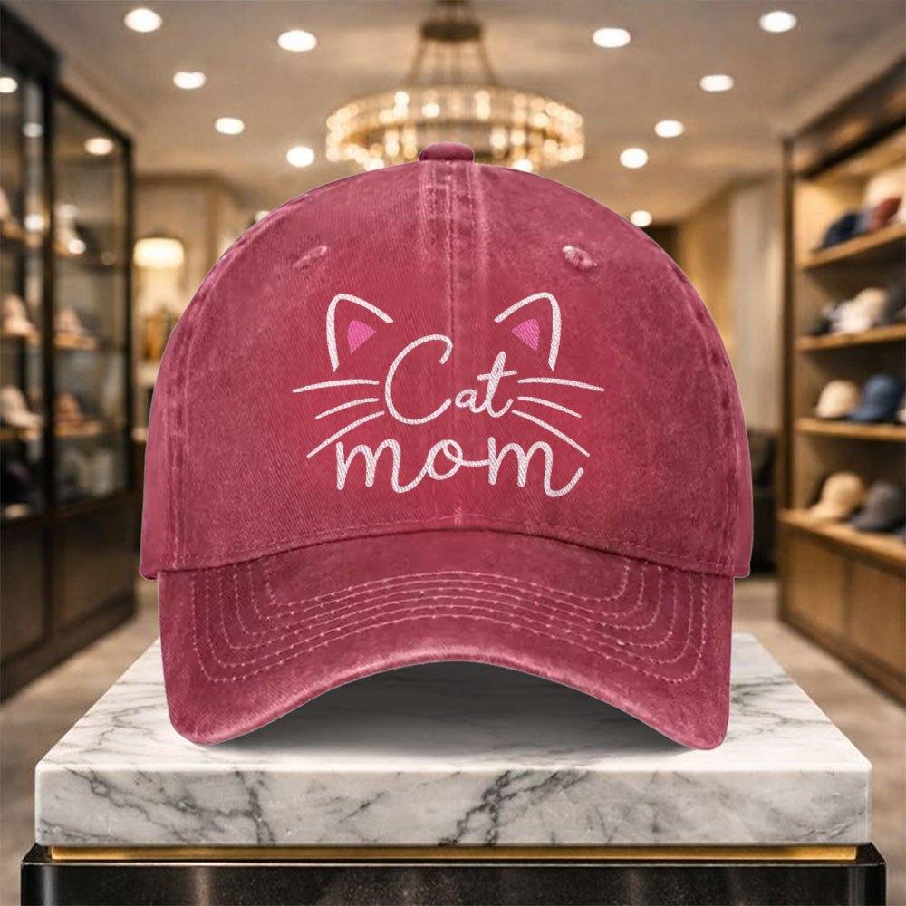 Cat Mom Baseball Cap Adjustable Casual Hat for Outdoor  Everyday Wear