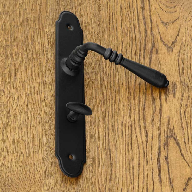 DEVON door handle with WC 72 BLACK plate