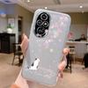 Für Honor 200 Pro Handyhülle Mode Blume Transparente Rückseite Für Honor 200Pro Weiches TPU Silikon Anti-Drop Bumper Fundas