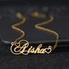 Atoztide Personalized Custom Name Necklaces Nameplate Pendant for Women Stainless Steel Link Chain Mother Kids Jewelry Gift