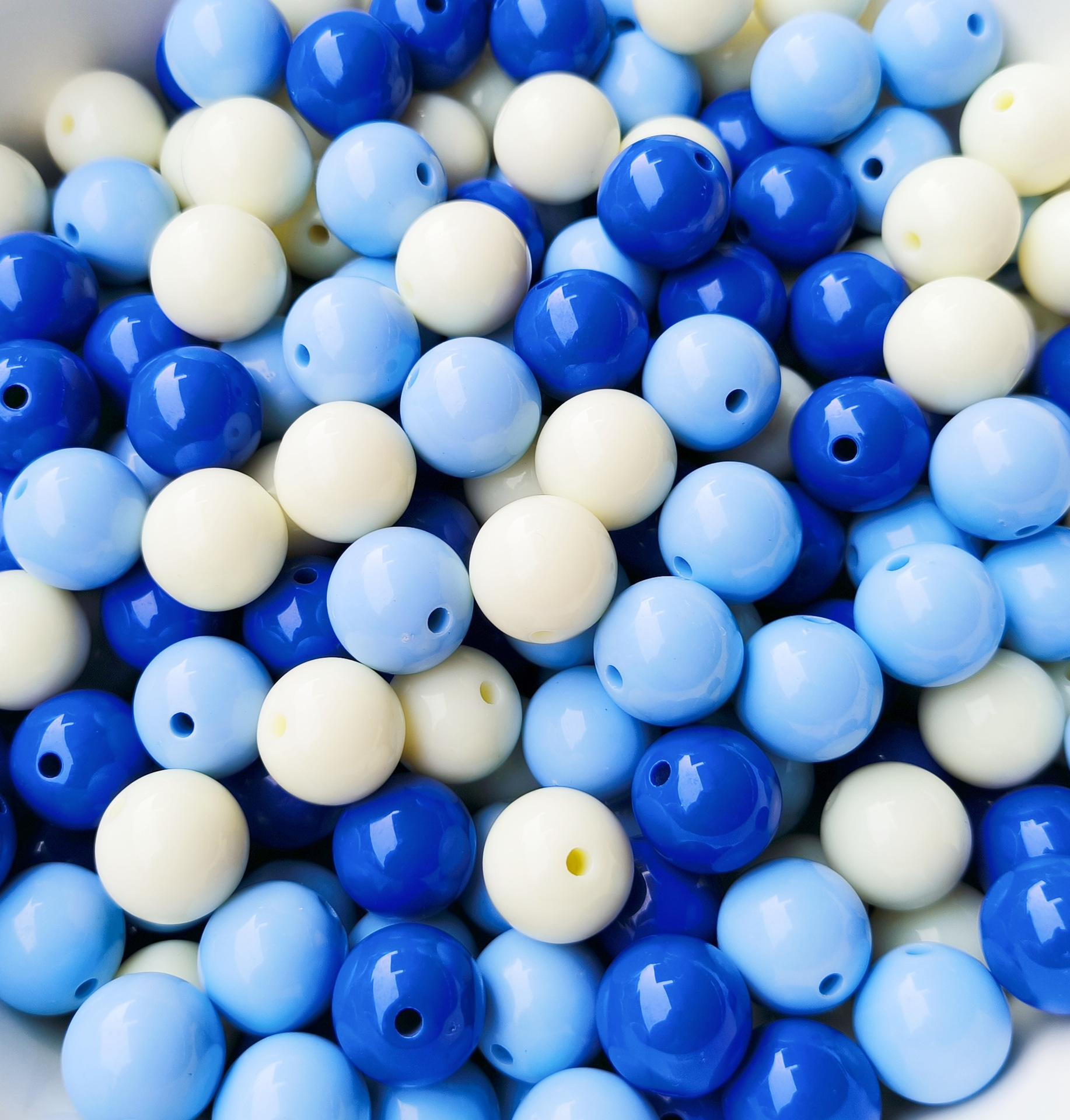 

Акриловые макароны, однотонные круглые бусины, сделай сам, цепочка для мобильного телефона, ожерелье из бисера, брелок, конфетные дисперсионные бусины 14mm/(15pcs)