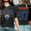 Custom Name X Number Connor McDavid #97 Emonton Oilers Ice Hockey Vintage Comfort Color Shirt