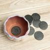 100Pcs Plant Pots Hole Mesh Pads Garden Flower Pots Mesh Mat Bonsais Bottom Grids Pads Round Drainage Mesh for Plant Pots