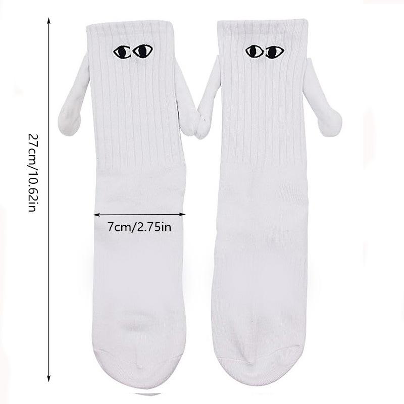 Magnetic Holding Hands Socks Novelty Funny Women Men Couple Socks Valentine's Gifts For Couples,Anniversary,Best Friends,Teens